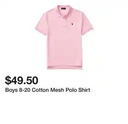 Belk Boys 8-20 Cotton Mesh Polo Shirt offer