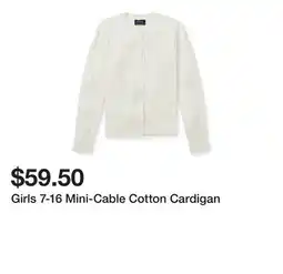 Belk Girls 7-16 Mini-Cable Cotton Cardigan offer