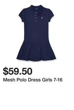 Belk Mesh Polo Dress Girls 7-16 offer