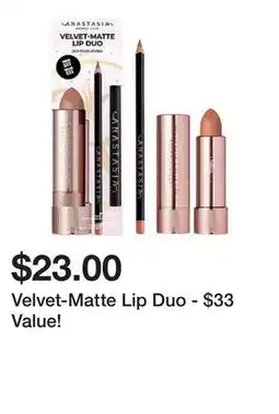 Belk Velvet-Matte Lip Duo - $33 Value! offer