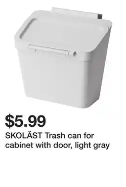Ikea SKOLÄST Trash can for cabinet with door, light gray offer