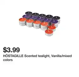Ikea HÖSTAGILLE Scented tealight, Vanilla/mixed colors offer