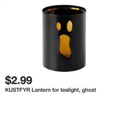 Ikea KUSTFYR Lantern for tealight, ghost offer