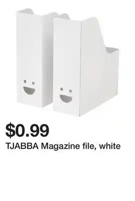 Ikea TJABBA Magazine file, white offer