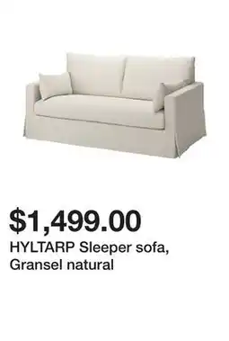 Ikea HYLTARP Sleeper sofa, Gransel natural offer