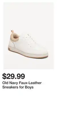 Old Navy Old Navy Faux-Leather Sneakers for Boys offer