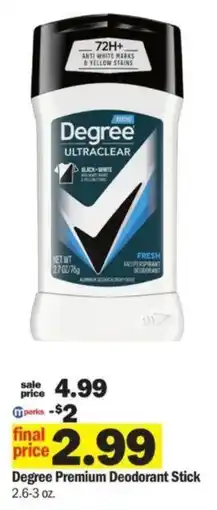Meijer Degree Premium Deodorant Stick 2.6-3 oz. offer