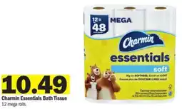 Meijer Charmin Essentials Bath Tissue 12 mega rolls. offer