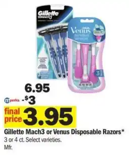 Meijer Gillette Mach3 or Venus Disposable Razors offer