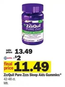 Meijer ZzzQuil Pure Zzzs Sleep Aids Gummies offer