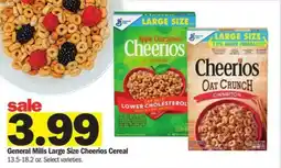 Meijer General Mills Large Size Cheerios Cereal 13.5-18.2 oz. Select varieties. offer