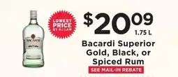 ShopRite Superior Gold, Black, or Spiced Rum offer