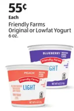 Aldi Friendly Farms Original or Lowfat Yogurt offer