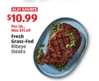 Aldi Fresh Grass-Fed Ribeye Steaks offer