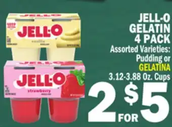 Bravo Supermarkets JELL-O GELATIN 4 PACK offer