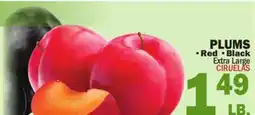 Bravo Supermarkets RED, BLACK PLUMS offer