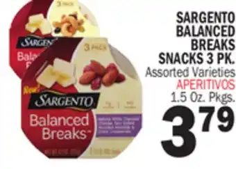 Bravo Supermarkets SARGENTO BALANCED BREAKS SNACKS 3 PK offer