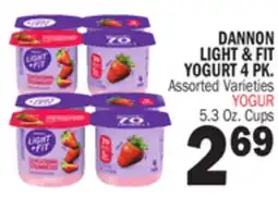 Bravo Supermarkets DANNON LIGHT & FIT YOGURT offer