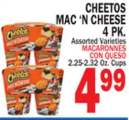 Bravo Supermarkets CHEETOS MAC'N CHEESE 4 PK offer