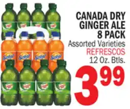 Bravo Supermarkets CANADA DRY GINGER ALE 8 PACK offer