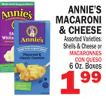 Bravo Supermarkets ANNIE'S SHELLS & CHEESE OR MACARONI & CHEESE offer
