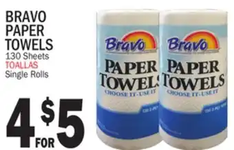 Bravo Supermarkets BRAVO PAPER TOWELS offer