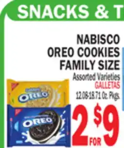 Bravo Supermarkets NABISCO OREO COOKIES FAMILY SIZE offer