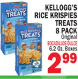 Bravo Supermarkets KELLOGG'S RICE KRISPIES TREATS 8 PACK offer