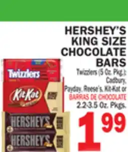 Bravo Supermarkets HERSHEY'S KING SIZE CHOCOLATE BARS offer