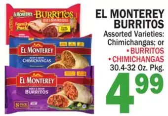 Bravo Supermarkets EL MONTEREY BURRITOS offer