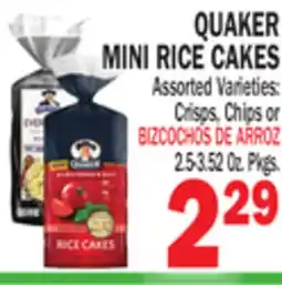 Bravo Supermarkets QUAKER MINI RICE CAKES offer