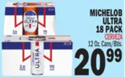 Bravo Supermarkets MICHELOB ULTRA 18 PACK offer