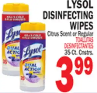 Bravo Supermarkets LYSOL DISINFECTING WIPES offer
