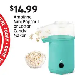 Aldi Ambiano Mini Popcorn or Cotton Candy Maker offer