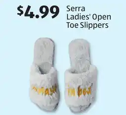 Aldi Serra Ladies' Open Toe Slippers offer