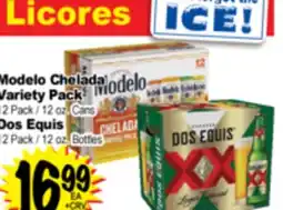 Superior Grocers Modelo Chelada Variety Pack 12 Pack / 12 oz. Cans Dos Equis 12 Pack / 12 oz. Bottles offer