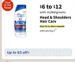 Walgreens Head & Shoulders Hair Care offer