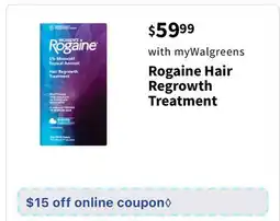 Walgreens Rogaine Hair Regrowth Treatment offer