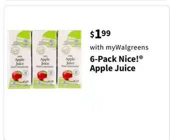 Walgreens 6-Pack Nice! Apple Juice offer