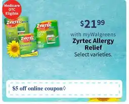 Walgreens Zyrtec Allergy Relief offer
