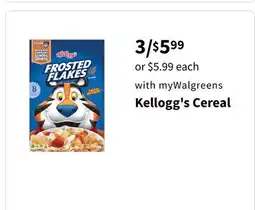 Walgreens Kellogg's Cereal offer
