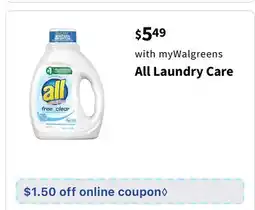 Walgreens All Laundry Care offer