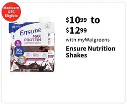 Walgreens Ensure Nutrition Shakes offer