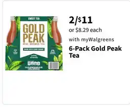 Walgreens 6-Pack Gold Peak Tea offer