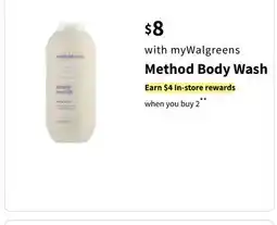 Walgreens Method Body Wash offer