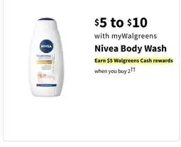 Walgreens Nivea Body Wash offer