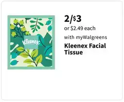 Walgreens Kleenex Facial Tissue offer