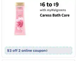 Walgreens Caress Bath Care offer