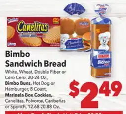 Vallarta Supermarkets Bimbo Sandwich Bread offer