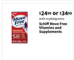 Walgreens Schiff Move Free Vitamins and Supplements offer